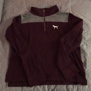 PINK✨Half-Zip High-Low Sweatshirt